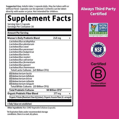 Dr. Formulated Probiotics Once Daily Women's Shelf-Stable 30 Capsules